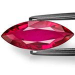 2.09-Carat Unheated Intense Red Marquise-Cut Mozambique Ruby