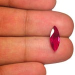 2.09-Carat Unheated Intense Red Marquise-Cut Mozambique Ruby