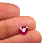 2.01-Carat Deep Purplish Red Unheated Heart-Shaped Ruby