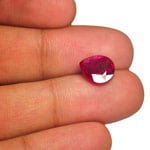 3.68-Carat Unheated Deep Magenta Red Mozambique Ruby