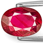 2.01-Carat AIGS-Certified Unheated Oval-Cut Blood Red Ruby