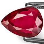 2.01-Carat Majestic Deep Red Unheated Pear-Shaped Ruby