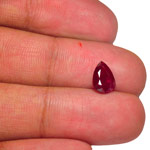 2.01-Carat Majestic Deep Red Unheated Pear-Shaped Ruby