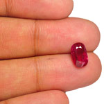 2.38-Carat Pleasing Intense Red Cushion-Cut Unheated Ruby