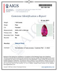 1.00-Carat VVS Deep Purplish Red Pear-Shaped Ruby (Unheated)