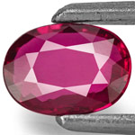 0.49-Carat Oval-Cut VS-Clarity Purplish Red Ruby