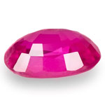 0.43-Carat Oval-Cut Bright Pink Red Ruby from Mozambique