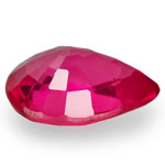 0.44-Carat Pear-Shaped Pinkish Red Ruby from Mozambique