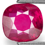 0.77-Carat Eye-Clean Pinkish Red Cushion-Cut Ruby (Unheated)