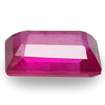 0.53-Carat Deep Pinkish Red Unheated Baguette-Cut Ruby