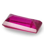 0.56-Carat Purplish Red Baguette-Cut Unheated Mozambique Ruby