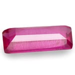 0.34-Carat Vivid Pinkish Red Eye-Clean Baguette-Cut Ruby