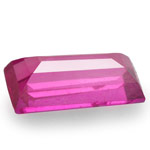 0.53-Carat Neon Pinkish Red Eye-Clean Baguette-Cut Ruby