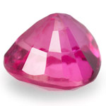 0.65-Carat Vivid Pinkish Red Eye-Clean Heart Shaped Ruby