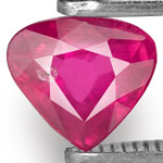 0.77-Carat Heart-Shaped Unheated Pinkish Red Ruby