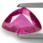 0.58-Carat Unheated Trilliant-Cut Ruby from Mozambique