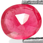 0.81-Carat Unheated Pinkish Red Ruby from Burma (IGI-Certified)