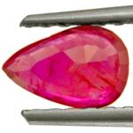 0.81-Carat Beautiful Pear-Shaped Burmese Ruby (Unheated)