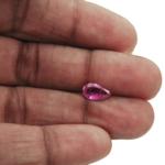 1.18-Carat Dark Pink Pear-Shaped Ruby from Madagascar