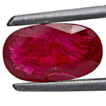 1.24-Carat Dark Red Ruby from Mozambique