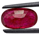 1.24-Carat Dark Red Ruby from Mozambique