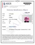 3.10-Carat Unheated Orangish Pink Sri Lankan Sapphire (AIGS)