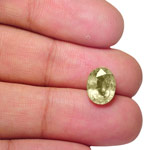 4.67-Carat Unheated Yellowish Green Sapphire from Madagascar