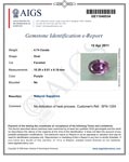 4.74-Carat Dazzling Unheated Purple Sapphire (AIGS-Certified)