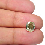 3.65-Carat Greyish Green Eye-Clean Madagascar Sapphire