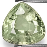 3.67-Carat Trilliant-Cut Light Greyish Green Sapphire (Unheated)