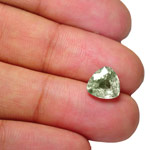 3.67-Carat Trilliant-Cut Light Greyish Green Sapphire (Unheated)