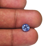 1.43-Carat Unheated Intense Blue Round Sapphire from Burma