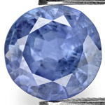 1.60-Carat Round 7mm Deep Sky Blue Burmese Sapphire