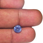 1.60-Carat Round 7mm Deep Sky Blue Burmese Sapphire