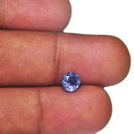 1.11-Carat Eye-Clean Fiery Blue 6mm Round Burmese Sapphire