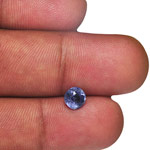 1.10-Carat Unheated Lustrous Blue 6mm Round Burma Sapphire