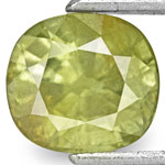 1.79-Carat Cushion-Cut Eye-Clean Vivid Yellowish Green Sapphire