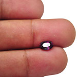1.18-Carat Eye-Clean Dark Purple Sapphire from Sri Lanka