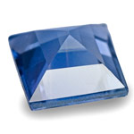 0.38-Carat Square 4mm Intense Blue Sapphire from Madagascar