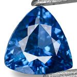 0.30-Carat Vivid Deep Cornflower Blue Trilliant-Cut Sapphire