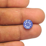 4.65-Carat 9mm Round Unheated Cornflower Blue Burmese Sapphire