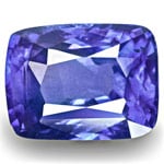 3.41-Carat Unheated Royal Blue Cushion-Cut Umba Sapphire