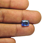 3.41-Carat Unheated Royal Blue Cushion-Cut Umba Sapphire