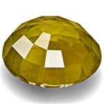 5.16-Carat 10mm Round Brownish Greenish Yellow Sapphire (UH)