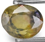 2.22-Carat Unheated Bluish Yellowish Green Sapphire