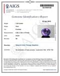 3.39-Carat High Grade Unheated Color-Change Sapphire (AIGS)