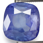 3.54-Carat Unheated Deep Blue Cushion-Cut Ceylon Sapphire