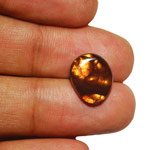 5.56-Carat Mexican Fire Agate with Golden Orange Bubbles