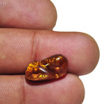 4.88-Carat Fire Agate with Stunning Golden Orange Bubbles