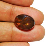 12.16-Carat Fire Agate with Golden Orange Flames